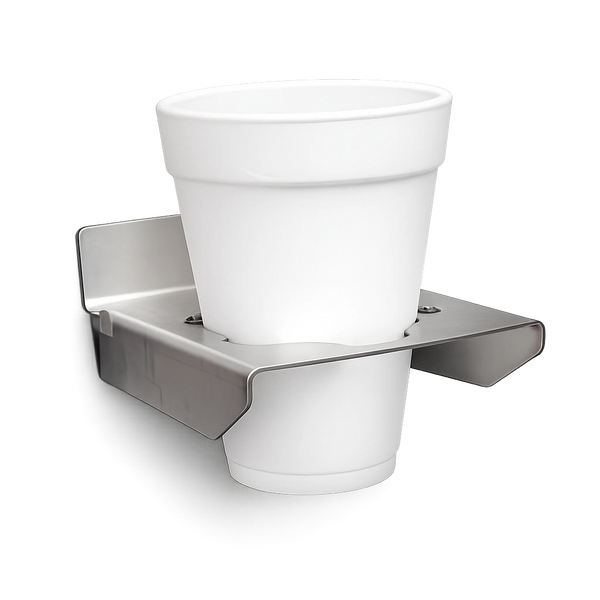 Stainless Steel Wall-Mounted Cup Holder
